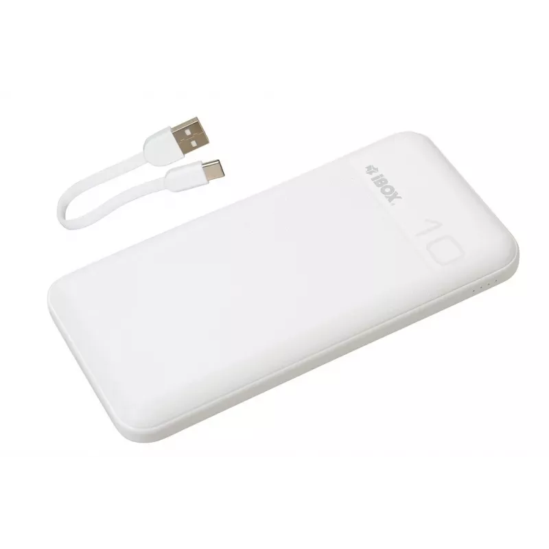 Nešiojama maitinimo banka IBOX IPB10 10000 mAh, ličio jonų, Quick Charge 3.0, USB-C ir USB-A išvestys, 20W PD