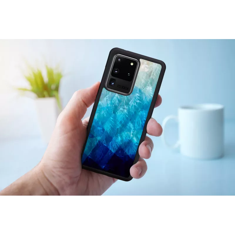 Apsauginis telefono dėklas iKins, skirtas Samsung Galaxy S20 Ultra, mėlynas ežeras / juodas