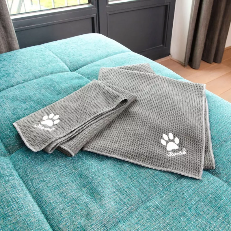 Rankšluostis VILEDA Pet Wipes 172650 450x700 mm, poliesteris, skalbiamas mašinoje, pilkas
