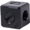 “Alphacool Eiszapfen” 5 vietų jungties gnybtas G1/4 IG - juodas acetalas (17556)