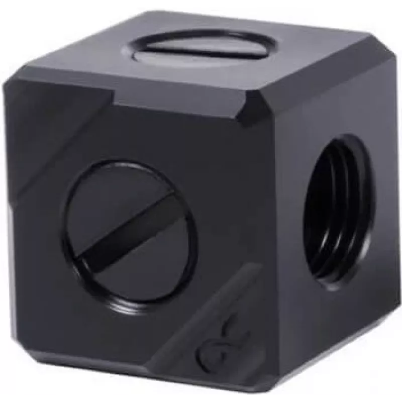 “Alphacool Eiszapfen” 5 vietų jungties gnybtas G1/4 IG - juodas acetalas (17556)