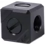 “Alphacool Eiszapfen” 5 vietų jungties gnybtas G1/4 IG - juodas acetalas (17556)