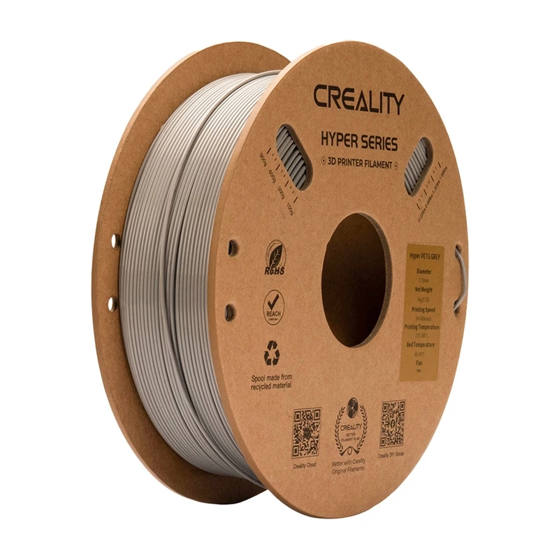 3D spausdinimo gijos Creality PETG 1,75 mm Pilka 1 kg (modelis 3301030068)