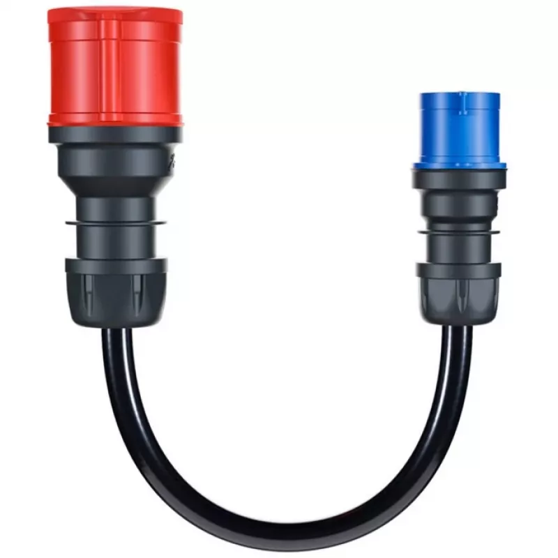 go-e Adapter Gemini flex 22 kW į CEE Mėlyna 16 A - Juodas - tiesus - tiesus - IP55 - 22 kW - 16 A