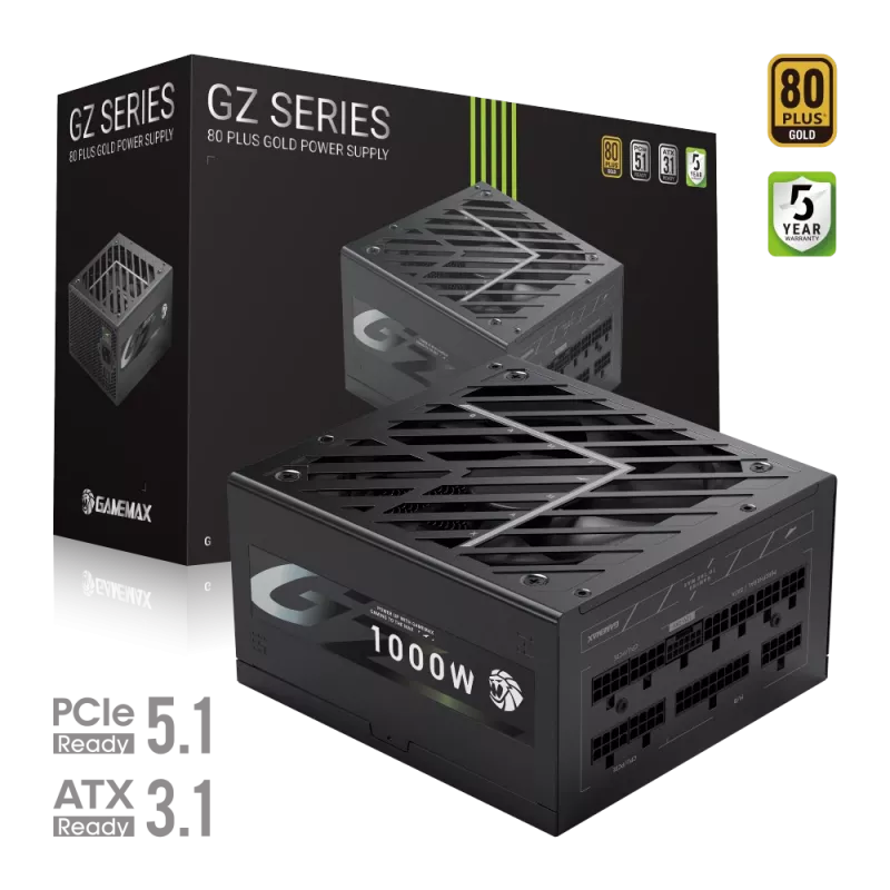 Gamemax maitinimo blokas, 80 PLUS, Gold | GZ 1000G | 1000 W