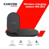 Belaidis įkroviklis 2in1 QI 10W/USB-C/LED juodas