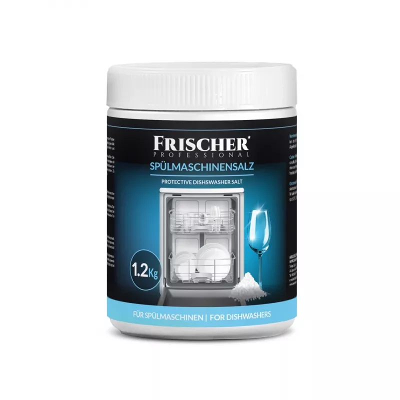 Indaplovės druska FRISCHER FR00101_1200, 1,2 kg, vandens minkštinimo druska plastikiniame indelyje