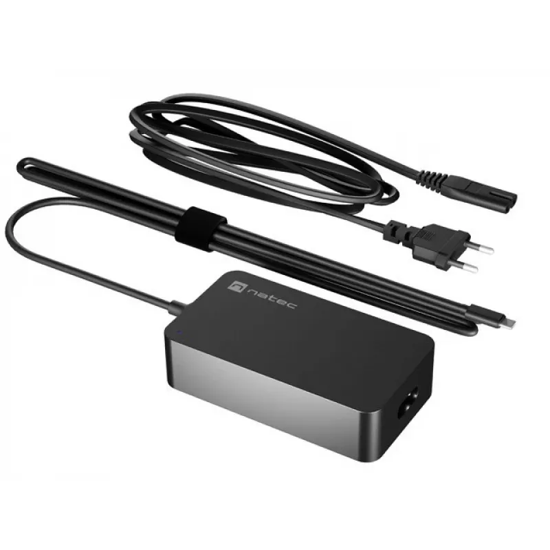 NATEC Grayling USB-C 45W maitinimo adapteris Universalus Juoda