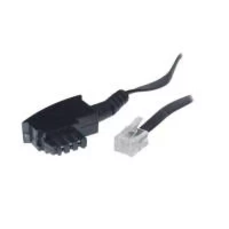 S/CONN 10m TAE-F - RJ11 juodas permatomas ShiverPeaks