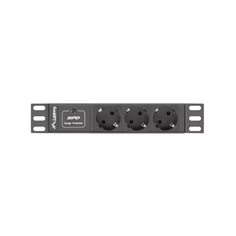 Lanberg PDU-03F-0200-BK Stromverteilereinheit (PDU) 1U Juoda 3 AC-Outputs (PDU-03E-0200-IEC-BK)