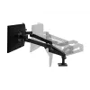 Ergotron LX Pro - Tvirtinimo rinkinys (dviguba ranka) - modulinis - 2 LCD ekranams - greta - aliuminis - juodas - ekrano dydis: iki 68,6 cm (iki 27 colių) (45-686-292)
