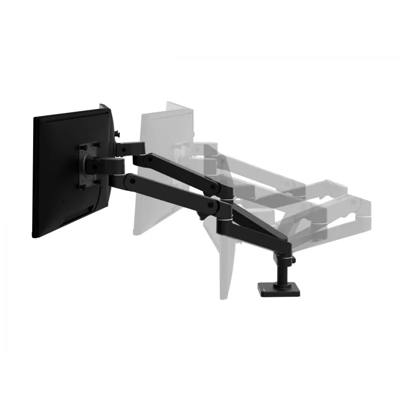 Ergotron LX Pro - Tvirtinimo rinkinys (dviguba ranka) - modulinis - 2 LCD ekranams - greta - aliuminis - juodas - ekrano dydis: iki 68,6 cm (iki 27 colių) (45-686-292)