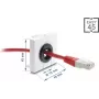 Kabelio įvorelė DELOCK Easy 45, 18 mm skersmuo, stalo/spintos kabelių pravedimui