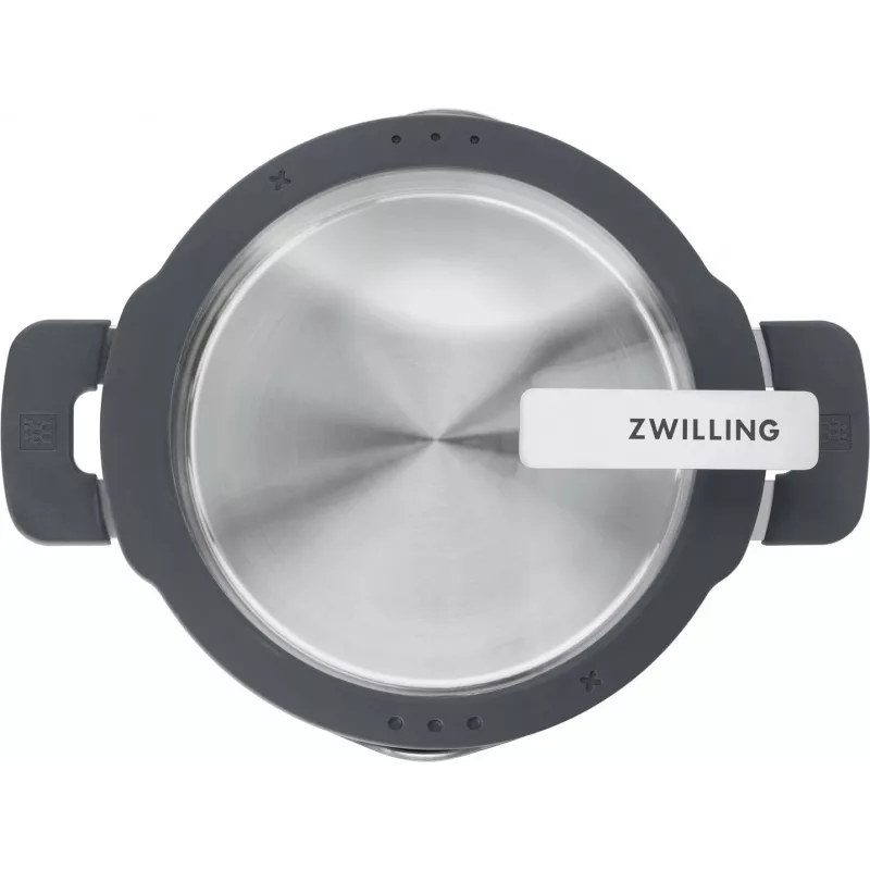 ZWILLING nerūdijančio plieno keptuvių rinkinys SIMPLIFY 5 vnt. — tinkamas plauti indaplovėje ir orkaitėje, stikliniai dangčiai, tinka keraminėms kaitlentėms