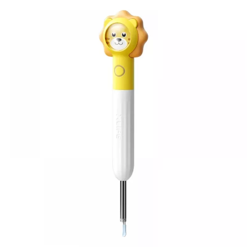 Ausų valymo vizualinis strypas Xlife Q3 su kamera ir LED šviesa, geltonas