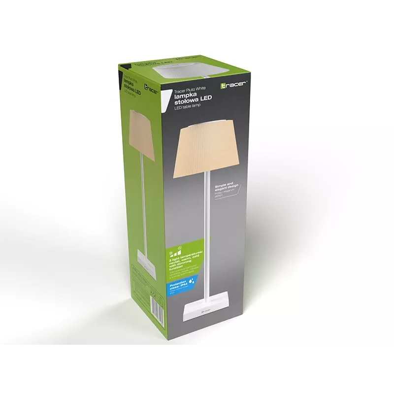 Stalinė lempa TRACER Pluto White TRAOSW47233 LED reguliuojamas šviesumas, balta apdaila