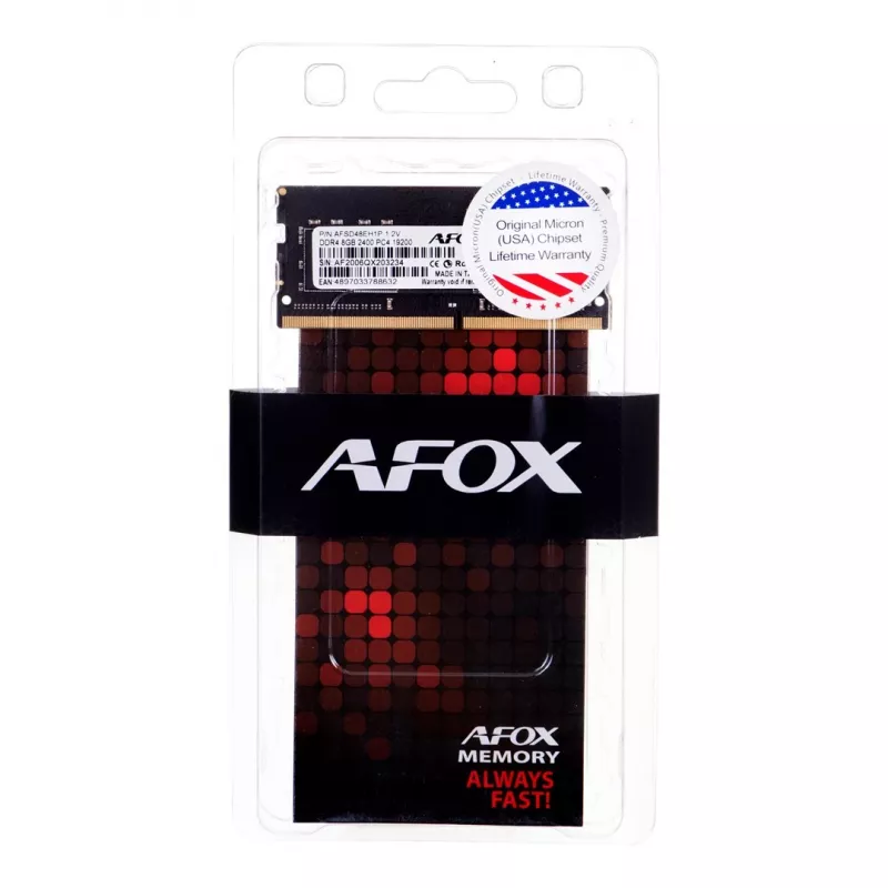 Atminties modulis AFOX DDR4 8GB 2400MHz SO-DIMM