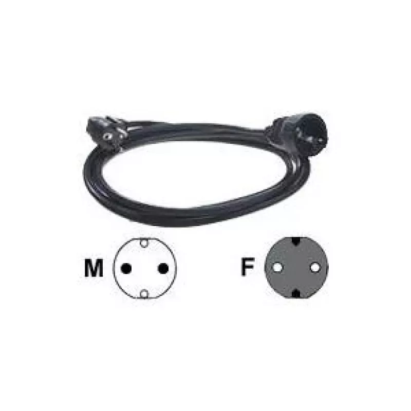 Maitinimo kabelis Bachmann 5 m Schuko H05VV-F 3G 1.50 mm² juodas