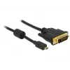 Vaizdo kabelio adapteris DeLOCK 83585 Micro-HDMI į DVI-D 1 m