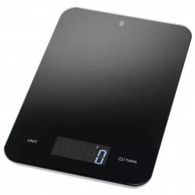 WMF 0608736040 juoda stačiakampė elektroninė virtuvinė svarstyklė