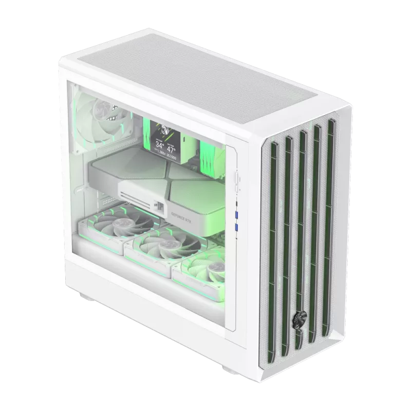 Gamemax korpusas | CLAW 460 WH | Baltas | Mid-Tower | Maitinimo blokas komplekte: Ne