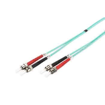 DIGITUS - Patch-Cable - ST multi-mode (M) - ST multi-mode (M) - 3 m - Skaidulinė optika - 50 / 125 mikronai - turkio spalvos
