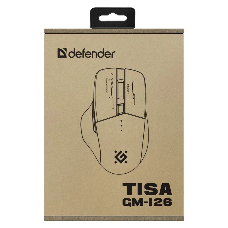 PELĖ DEFENDER GM-126 TISA RF+BT OPTIC 1600 dpi 6P BALTA