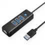 USB šakotuvas ORICO PW3UR-U3 3 prievadų su RJ45 Ethernet prievadu