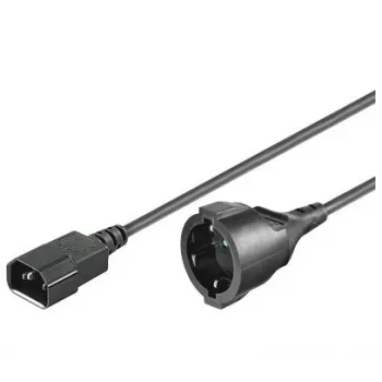 Microconnect PE130150 maitinimo laidas juodas 1,5 m C14 kištukas maitinimo kištuko tipas F