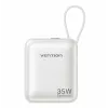 Išorinė baterija Vention FHEN0 ličio polimero 10000 mAh 35 W USB-C 1 prievadas balta