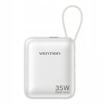 Išorinė baterija Vention FHEN0 ličio polimero 10000 mAh 35 W USB-C 1 prievadas balta