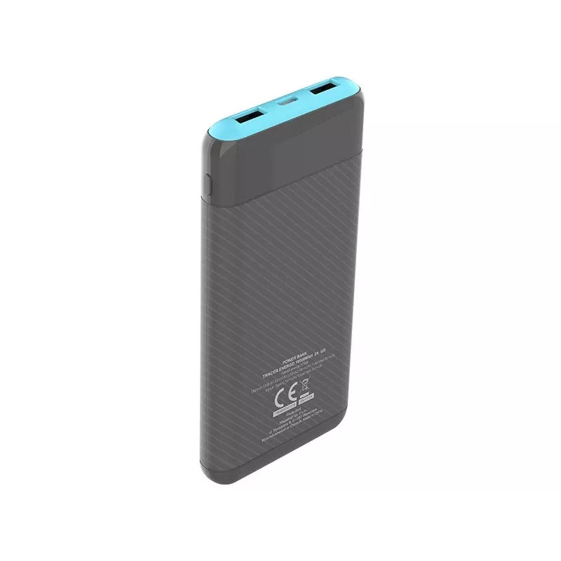 PowerBank EnerGo 10000mAh pilkai mėlyna