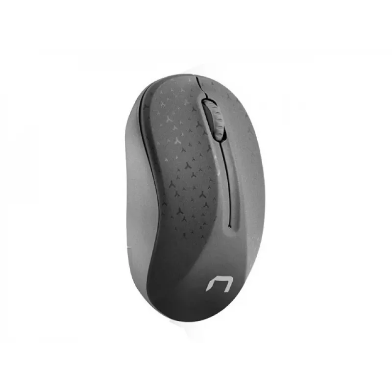 Belaidė optinė biuro pelė NATEC Toucan Office RF — ambidekstrinė, 1600 DPI, 3 mygtukai, ratukas, pilka/juoda