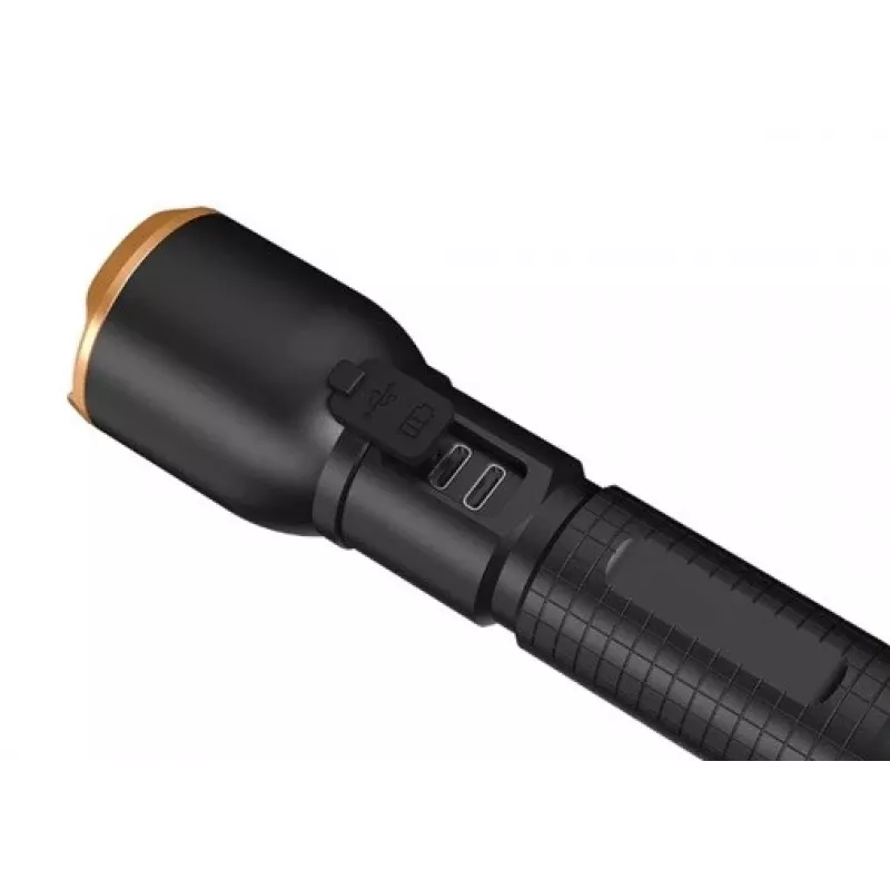Žibintuvėlis Duracell DF6000R Gift Box — rankinis įkraunamas žibintuvėlis, juodas