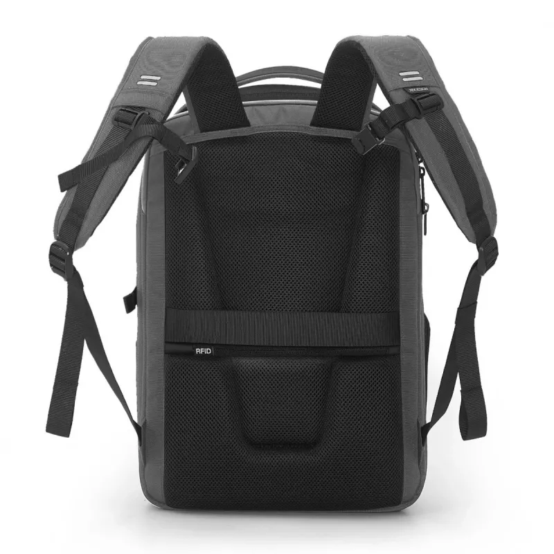 Kuprinė XDDESIGN Bizz pilka P705.932 — atspari vandeniui, lengva miesto kuprinė