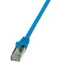 Logilink - komutacinis kabelis - RJ-45 (V) - RJ-45 (V) - 1 m - SF/UTP - CAT 5e - Mėlynas (CP1036D)