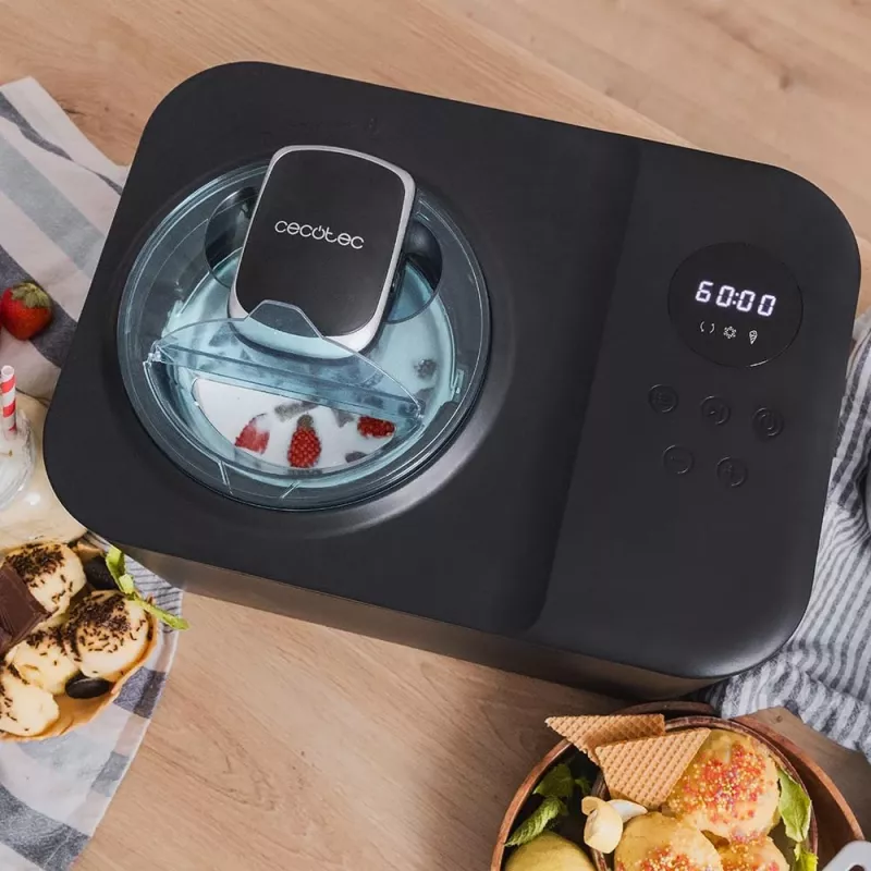 Kompresoriniai ledų gaminimo aparatai Cecotec 1,2 L 110 W juoda