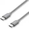 USB laidas Nevox 1654 USB 2.0 2m USB C pilka, sidabrinė
