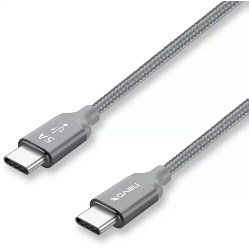 USB laidas Nevox 1654 USB 2.0 2m USB C pilka, sidabrinė
