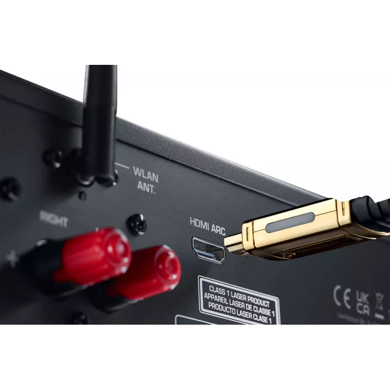 Stereo imtuvas Magnat MC 400 — 2.0 kanalai, 40 W kanalui, CD grotuvas, Wi‑Fi, Bluetooth, DAB/FM, Ethernet (juodas)