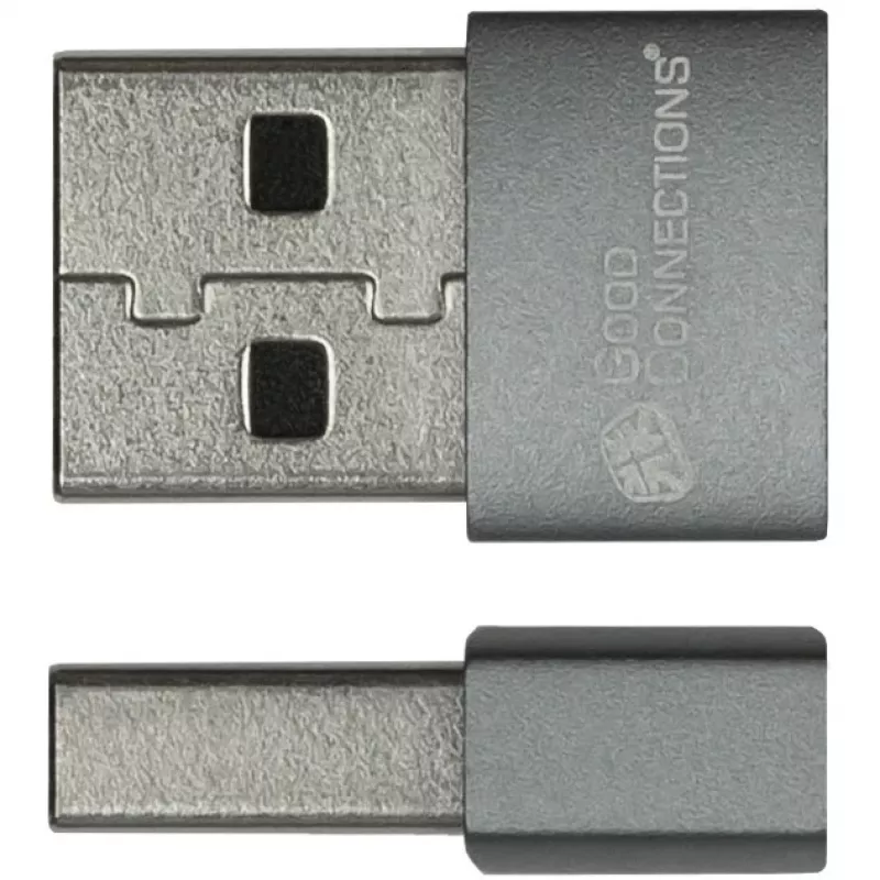 Good Connections adapteris USB 2.0 kištukas A į USB-C lizdą aliuminio korpusas pilkas (USB-AD203)