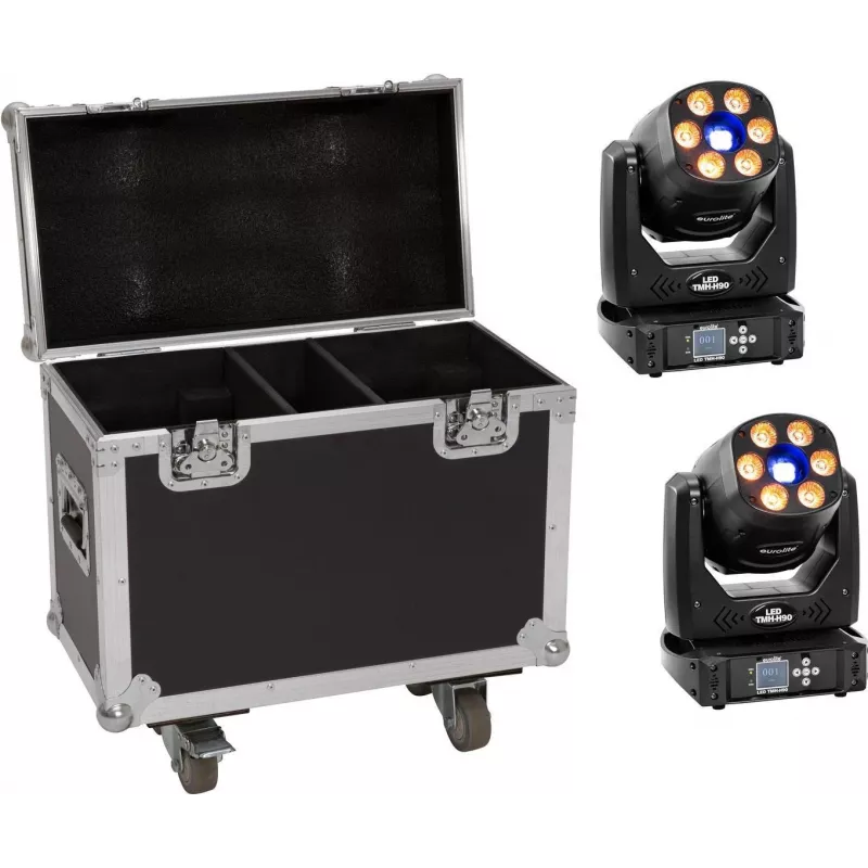 LED šviesų rinkinys EUROLITE TMH-H90 2 vnt. su dėklu ir ratukais