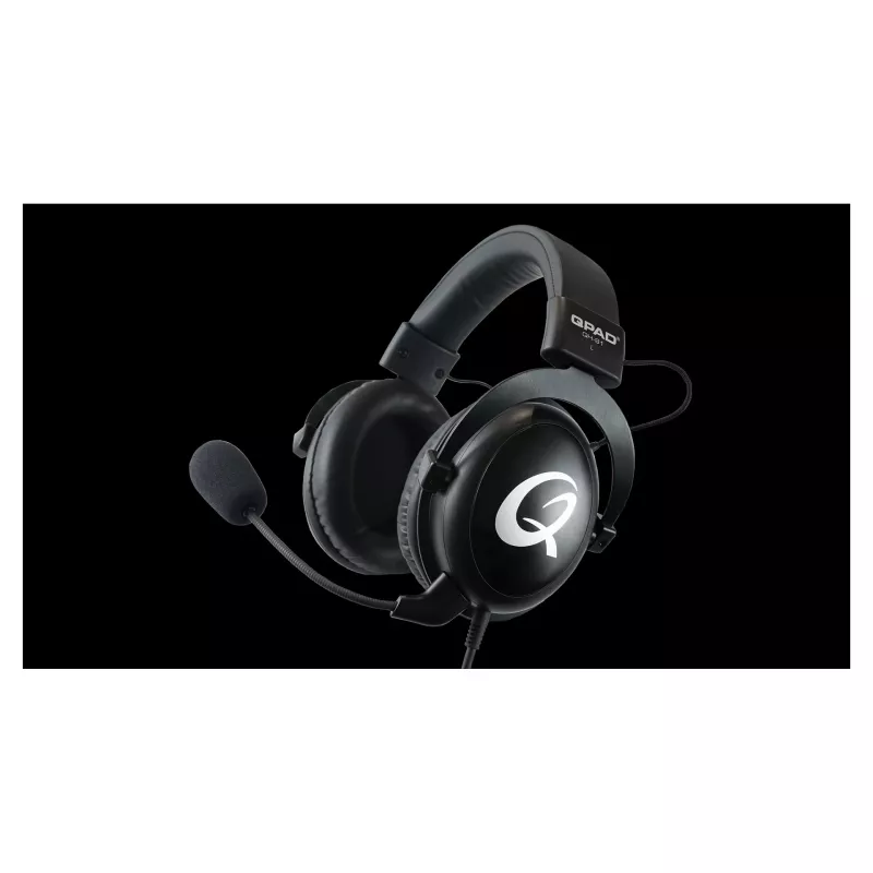 Ausinės QPAD QH-91 laidinės, ant galvos, aplink ausis, 15–25000 Hz, 2 m laidas, juodos