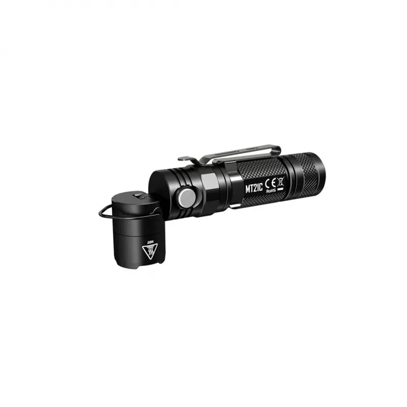 Rankinis žibintuvėlis Nitecore MT21C, 1000 lm, 131 mm, 103,5 g, priima 18650 arba CR123, juodas