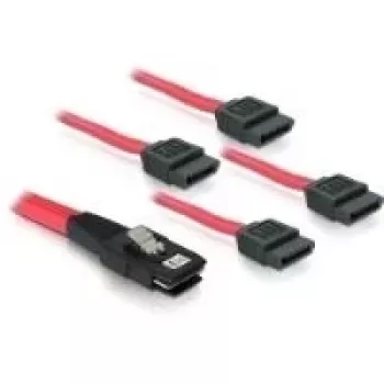 SATA kabelis DeLOCK 83074 4x 1m raudonas