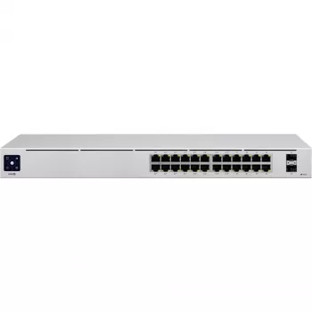 „Ubiquiti Networks UniFi USW-24“ valdomas L2 Gigabit Ethernet (10/100/1000) tinklo komutatorius be maitinimo per Ethernet (PoE), skirtas montuoti į stovą