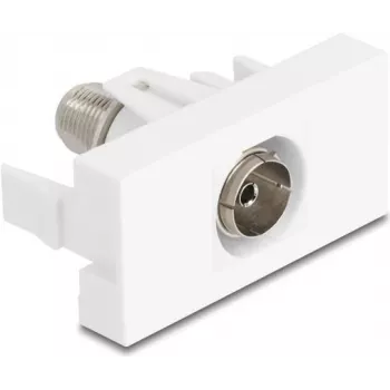 DeLOCK 90844 lizdas IEC F baltas 75 Ω vyriškas