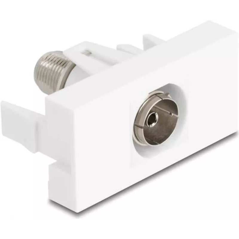 DeLOCK 90844 lizdas IEC F baltas 75 Ω vyriškas