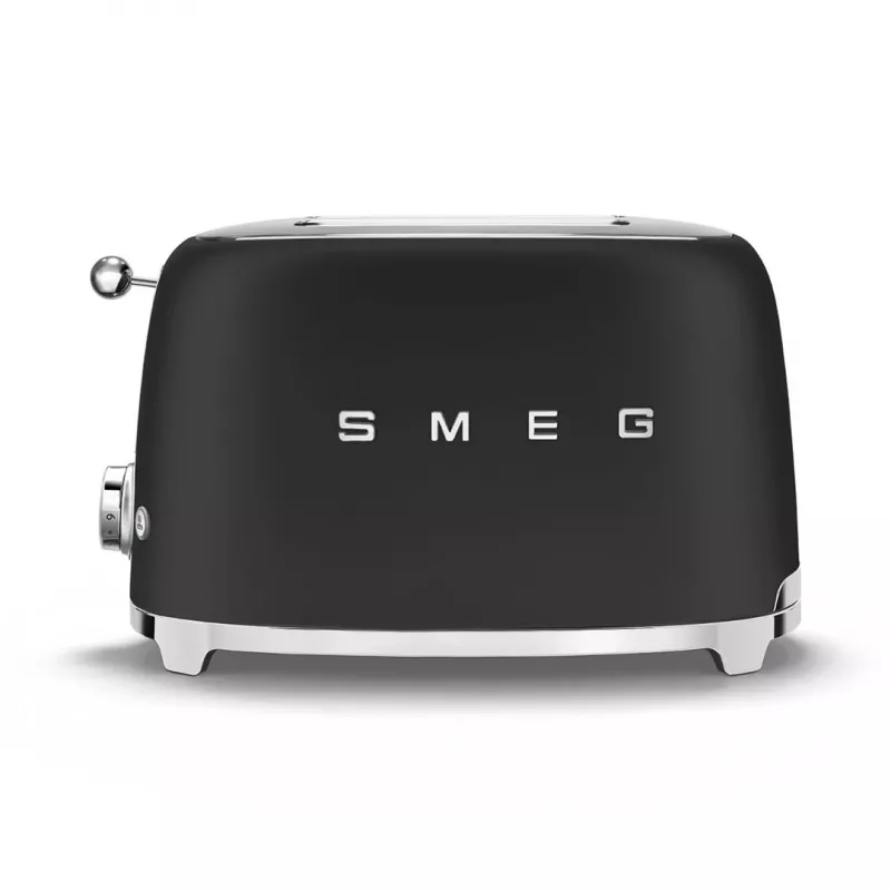 Smeg 50's Style TSF01BLMEU skrudintuvas, 2 riekėms, juodas, nerūdijantis plienas