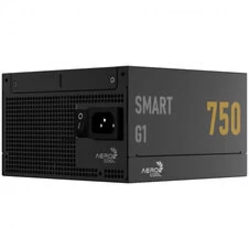 Maitinimo blokas AEROCOOL Smart G1 750W, 80 PLUS Gold, ATX 3.1, PCIe 5.1, juodas